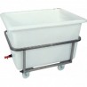 Bac à glace sur châssis inox roulant 220L  Cuves inox/bacs à glace