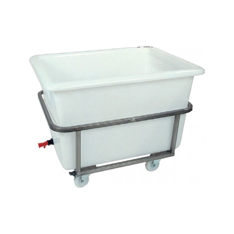 Bac à glace sur châssis inox roulant 310L  Stainless steel tanks/ice tanks