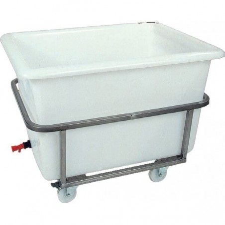 Bac à glace sur châssis inox roulant 310L  Stainless steel tanks/ice tanks