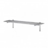 BUDGET tubular stainless steel shelf P400mm L2G Stainless steel shelves