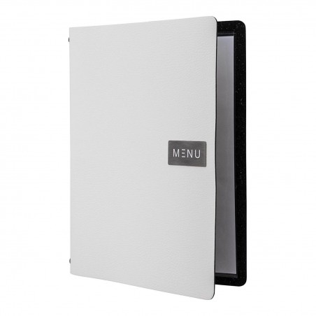 Protège-menu A4 en cuir WHITE RAW SECURIT Protège-menus A4
