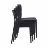 Chaise LUCY noire LIGNE CHR CHAISES EN POLYPROPYLÈNE