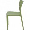 Chaise LUCY vert olive LIGNE CHR CHAISES EN POLYPROPYLÈNE