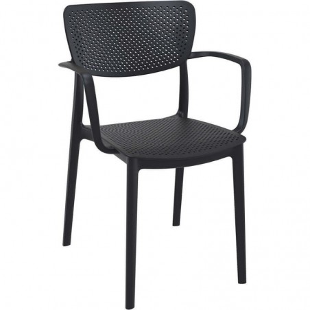 Fauteuil LOFT noir  CHAISES EN POLYPROPYLÈNE