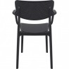 Fauteuil LOFT noir LIGNE CHR Gamme MONACO