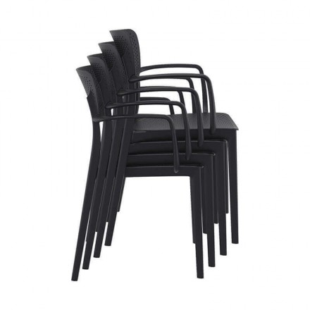 Fauteuil LOFT noir  CHAISES EN POLYPROPYLÈNE