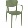Fauteuil LOFT vert olive LIGNE CHR CHAISES EN POLYPROPYLÈNE