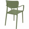 Fauteuil LOFT vert olive LIGNE CHR CHAISES EN POLYPROPYLÈNE