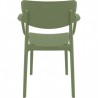 Fauteuil LOFT vert olive LIGNE CHR CHAISES EN POLYPROPYLÈNE