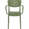 Fauteuil LOFT vert olive LIGNE CHR CHAISES EN POLYPROPYLÈNE