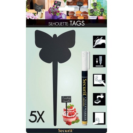 Silhouette tag BUTTERFLY x5 SECURIT Salle