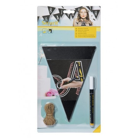 Guirlande à fanions en ardoise SECURIT Silhouette sticks