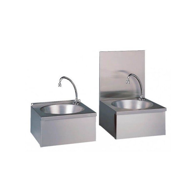 Lave-mains à commande fémorale cuve ronde ø270mm  Lave-mains inox