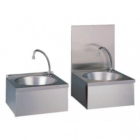 Lave-mains à commande fémorale cuve ronde ø270mm  Lave-mains inox