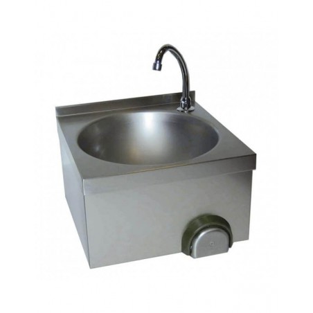Lave-mains à commande fémorale cuve ronde ø340mm  Lave-mains inox