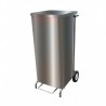 Support à sac poubelle caréné inox 100L L2G Stainless steel garbage cans