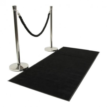 Tapis d'entrée VIP noir SECURIT Poteaux d'accueil / Tapis