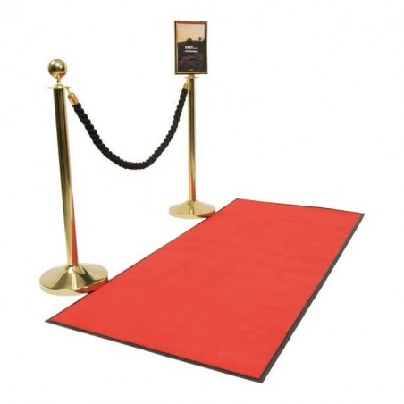 Tapis d'entrée VIP rouge SECURIT Poteaux d'accueil / Tapis