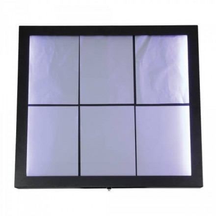 Porte-menu lumineux ACIER GALVA 6xA4 SECURIT Porte-menus lumineux