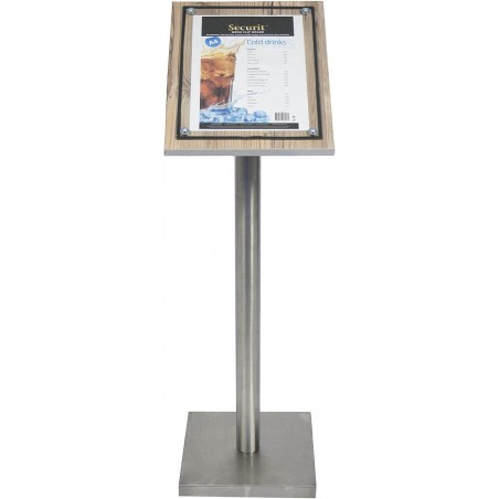 Display GLASS STAR OAK 1xA4 SECURIT Information Displays