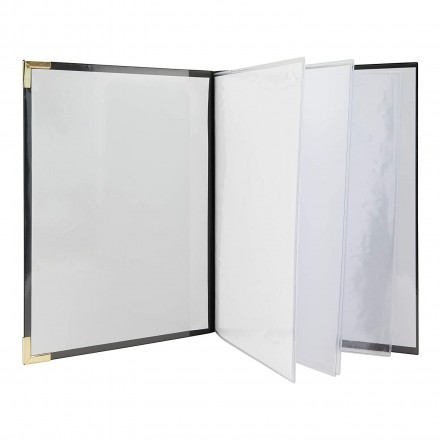 Protège-menu A4 BASIC noir 1er prix SECURIT A4 menu protectors
