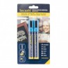 Lot de 2 feutres craie mine 2-6mm - 9 coloris SECURIT Salle