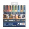 Lot de 8 feutres craie pastel mine 2-6mm SECURIT Feutres craie liquides