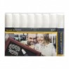 Lot de 8 feutres craie blancs mine 7-15mm SECURIT Salle