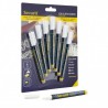 Lot de 7 feutres craie blancs mine 1-2mm SECURIT Salle