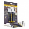 Assortiment de 5 feutres craie blancs