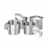Set of 4 professional stainless steel stockpots - CHR MARKET