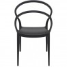 Lot de 4 chaises TOULON noire  CHAISES EN POLYPROPYLÈNE