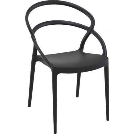 Set of 4 black TOULON chairs