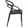 Lot de 4 chaises TOULON noire  CHAISES EN POLYPROPYLÈNE