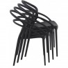 Lot de 4 chaises TOULON noire  CHAISES EN POLYPROPYLÈNE