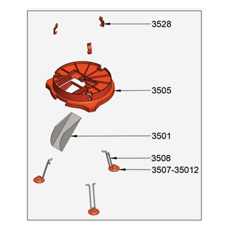 Jeu de 3 clips de verrouillage pour Dynacube DYNAMIC Pièces détachées DYNAMIC