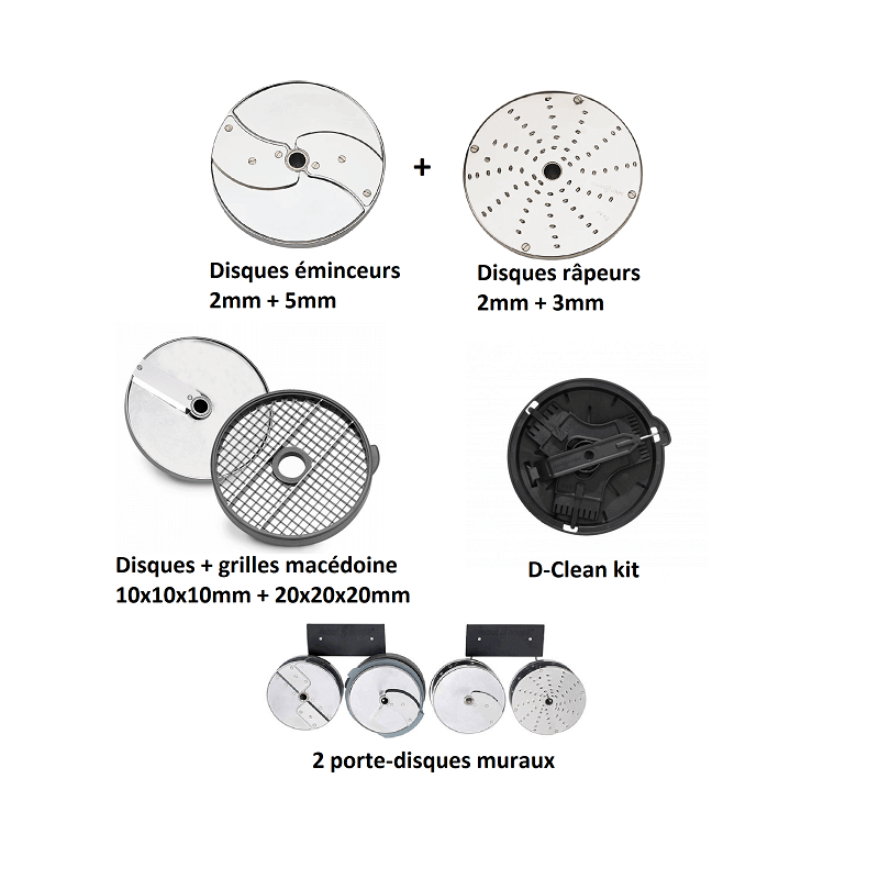 Pack collectivités EXPERT | Robot Coupe ROBOT COUPE Disques pour CL50/CL50 Ultra / CL52 / CL55 / CL60 / CL60 V.V. / R502 / R5...