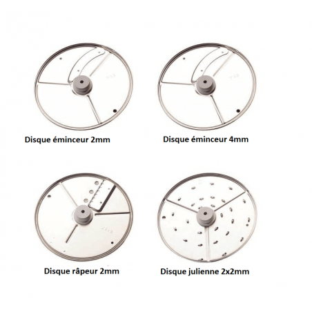 Pack de 4 disques ESSENTIAL | Robot Coupe ROBOT COUPE Disques pour CL20 / R101XL / R201XL / R211XL / R301 / R301 Ultra / R401