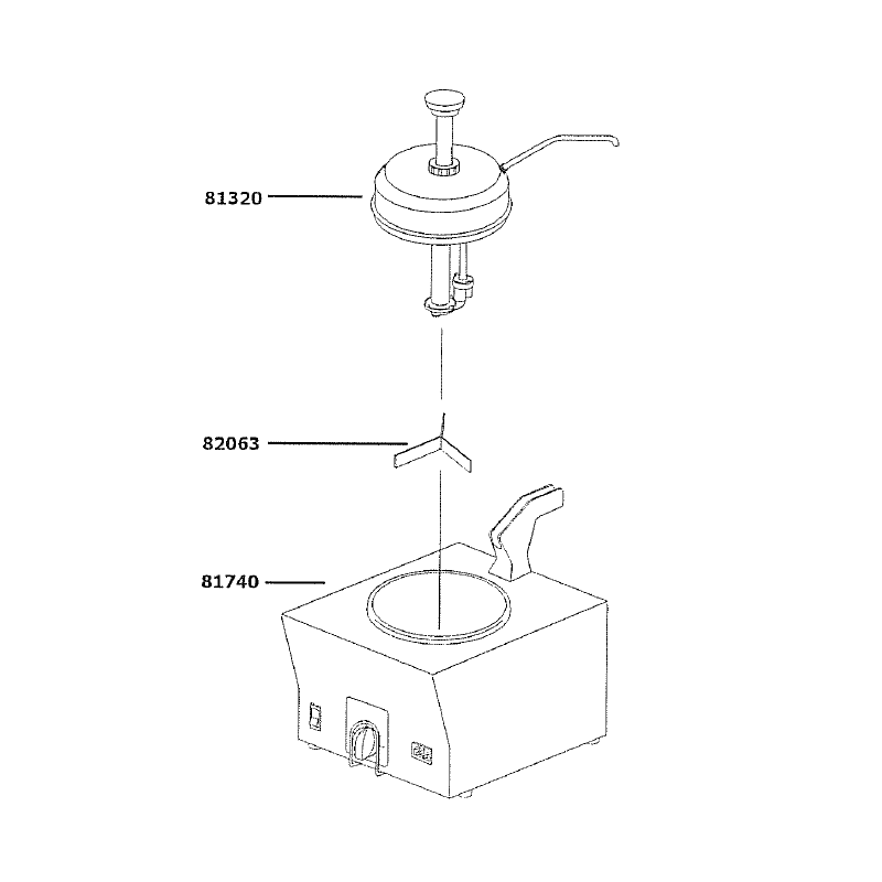 Pompe complète pour FUDGE SERVER LFSPW  Pièces détachées