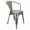 Set of 4 metal armchairs CHICAGO - CHR MARKET