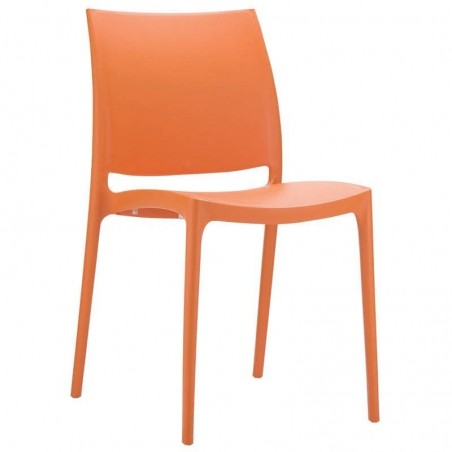 Chaise INCA orange  Mobilier CHR