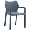 Fauteuil DIVA gris foncé
