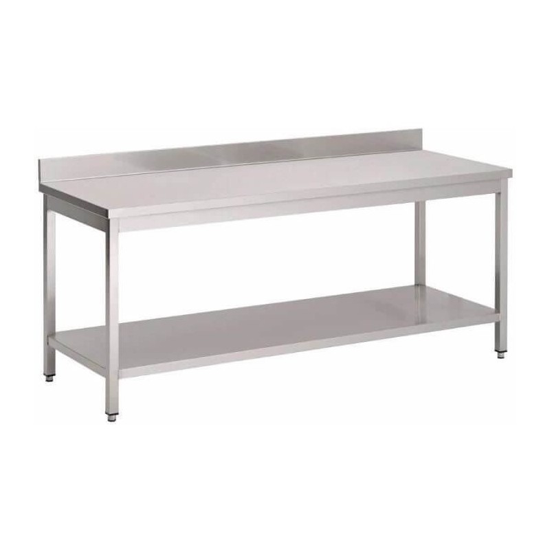 Table inox adossée P700mm  Tables de travail inox