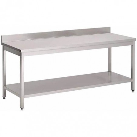 Table inox adossée P700mm  Tables de travail inox