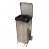 Support à sac poubelle caréné inox 100L L2G Stainless steel garbage cans
