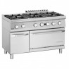 Fourneau 6 feux vifs + four gaz GN2/1 BARTSCHER Série 700 CLASSIC