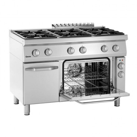 Fourneau 6 feux vifs + four électrique GN1/1 BARTSCHER Série 700 CLASSIC