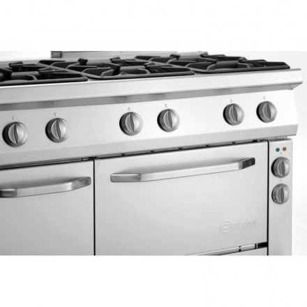 Fourneau 6 feux vifs + four électrique GN1/1 BARTSCHER Série 700 CLASSIC