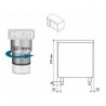 Meuble central 3 tiroirs + p. coulissantes P600  Meubles bas inox