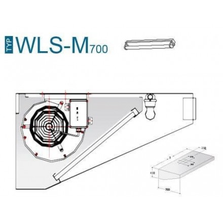 Hotte dynamique complète L800xP700mm  Hottes inox